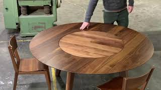 Lazy Susan Dining Table/Black Walnut/2019 Dim Sum style