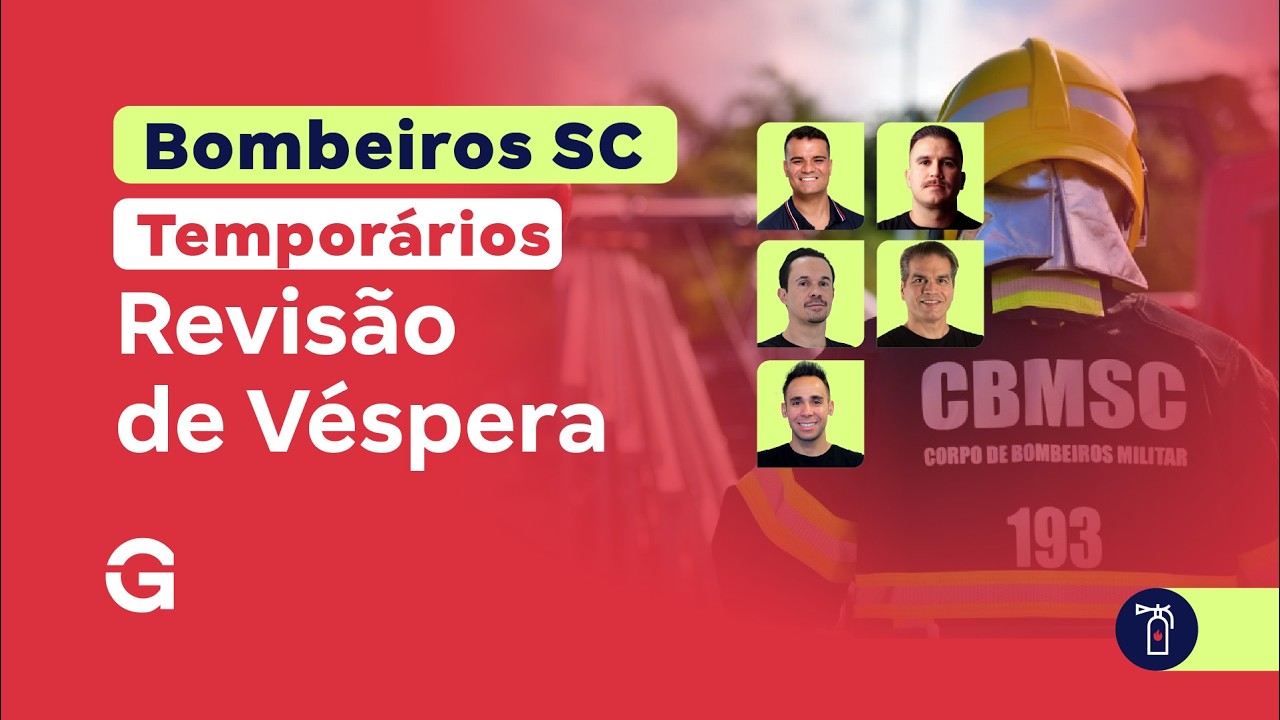 Concurso Bombeiros SC Temporário: Revisão de Véspera para Aluno-Soldado