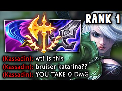 KATARINA CAN WIN ANY MATCHUP WITH THIS 1v9 BRUISER BUILD!! TANK EVERYTHING AND STILL ONE SHOT!