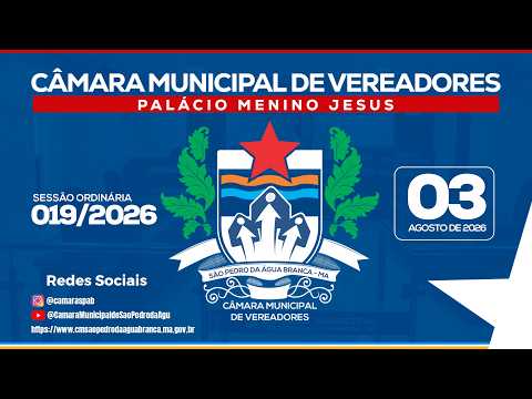 Câmara Municipal de Vereadores de São Pedro da Água Branca/MA - Sessão Ordinária 019/2026