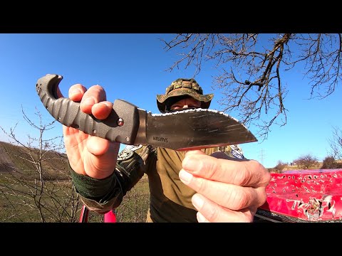 COLD STEEL SPARTAN SERRATED - KNIFE DESTRUCTION TEST - UNTIL IT BREAKS - STEEL: AUS10A