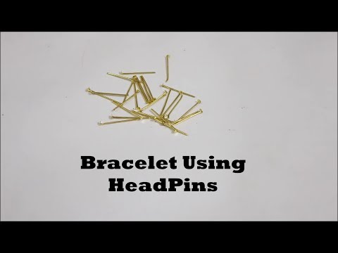 How to Use Eyepins to Make a Bracelet at Home - Bracelet using Pearl & Headpin Video