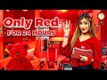 Using Only *RED* Things for 24 Hours Challenge! | *magic world* | SAMREEN ALI