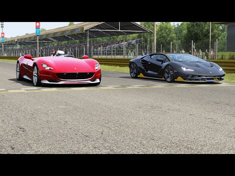 Ferrari Monza SP1 vs Lamborghini Centenario at Monza Full Course