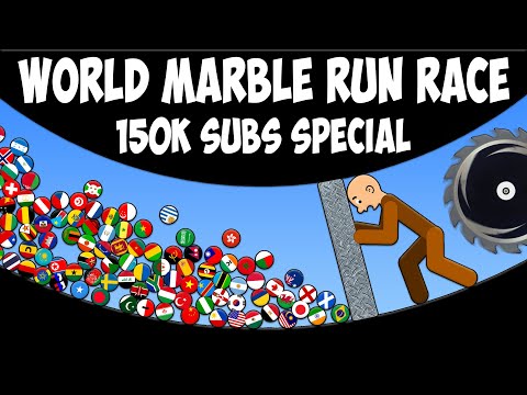 World Marble Run Race - 243 Countries - Celebrating 150000 Subscribers!!