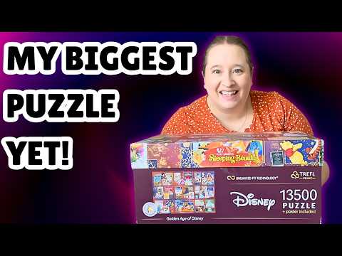Unboxing & Starting a MASSIVE 13,500 Piece Disney Puzzle by Trefl