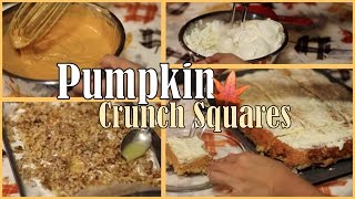 Thanksgiving Dessert Recipe | Pumpkin Crunch Square Dessert