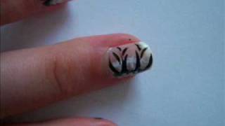 preview picture of video 'Black&White Step by Step Nail Art Tutorial'