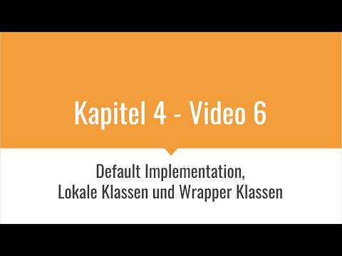DHBW Java Vorlesung TINF19 - Kapitel 4 - Video 6 - Defaults, Lokale und Wrapper Klassen