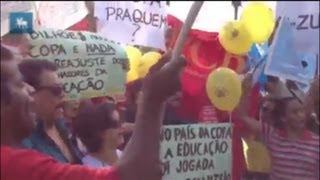 Protesto contra os gastos com a Copa chega a Belo Horizonte
