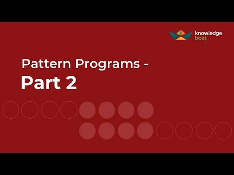 Pattern Programs Part 2 Icse Computer Applications Java Bluej