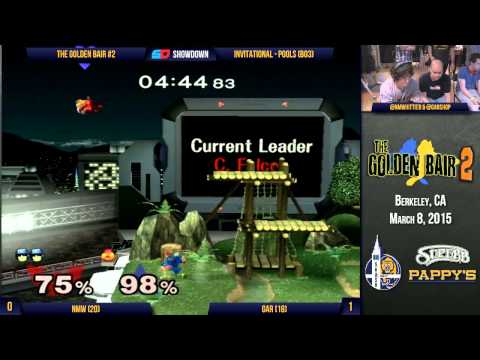 The Golden Bair #2 - Invitational - Pools: NMW (C. Falcon) vs gaR (Sheik/Marth)