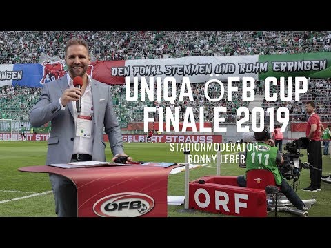 UNIQA ÖFB Cup Finale 2019: FC Red Bull Salzburg - SK Rapid Wien - Stadionmoderator Ronny Leber
