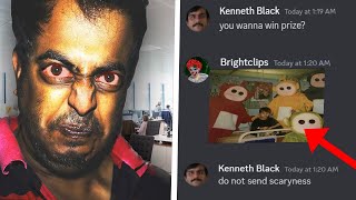 Trolling The ANGRIEST Scammer With Cursed Images On Discord! (He Got Scared)