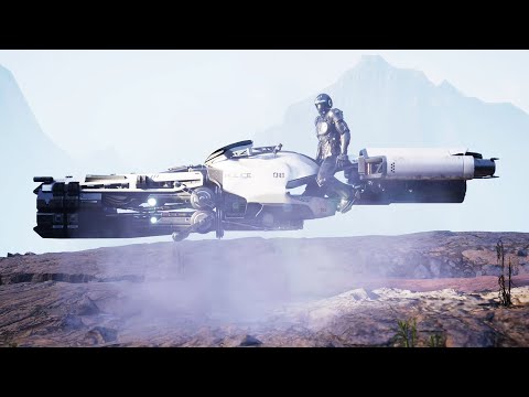 Android soldier on his hover bike for the sci-fi short film Adarnia