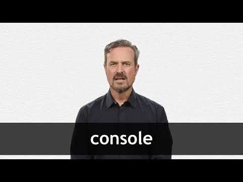 How to pronounce CONSOLE in American English