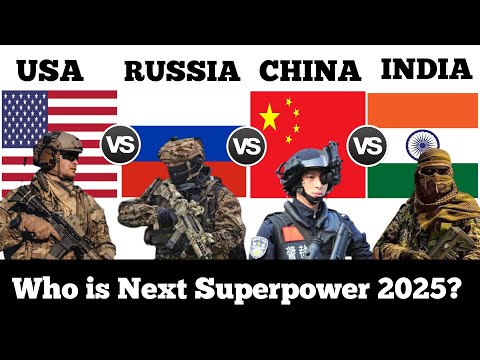 USA vs Russia vs China vs India Military Power Comparison 2025 | World military power | USA vs China