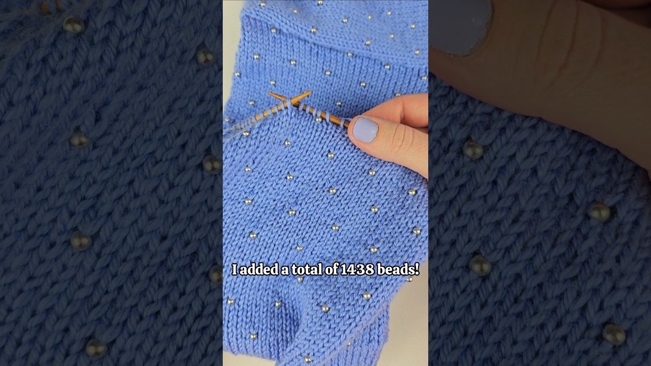 Adding Beads To a Sweater #howto #knitting #subscribe