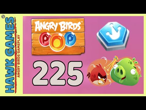 Angry Birds Stella POP Bubble Shooter Level 225 - Walkthrough, No Boosters