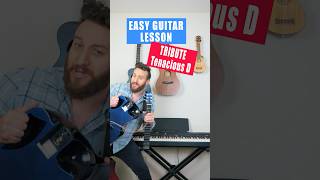 Let's Learn Tribute by Tenacious D | Easy Guitar Lesson #travelguitar #guitarlesson