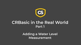 crbasic in the real world part 1: adding a water level measurement