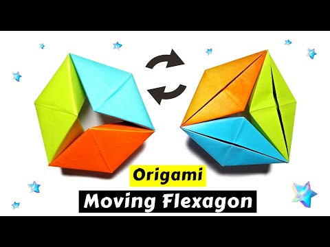 How To Make A Paper MOVING FLEXAGON - Fun & Easy Origami Toy | Paper Flexagon Toy