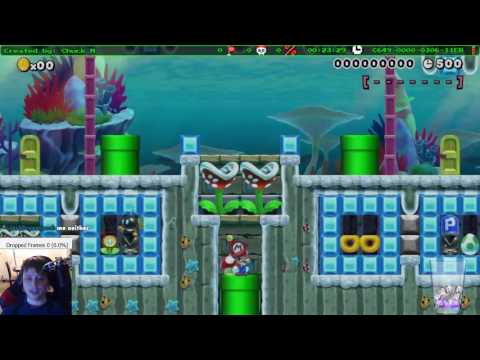 Super Mario Maker - Soggy Donuts and Slow Yoshis [Blind Kaizo Race]