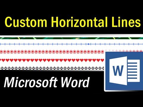How to create custom horizontal lines in MS Word   Microsoft Word Tutorial Video