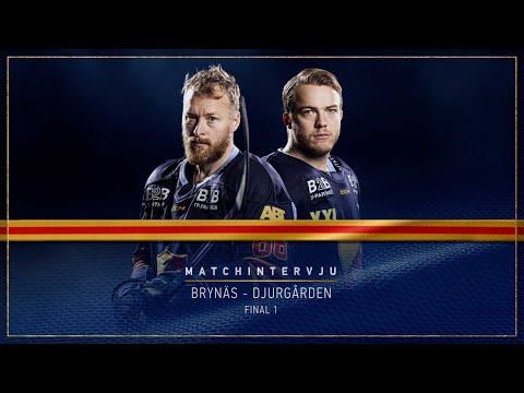Djurgården Hockey: Youtube: Matchintervju | Emil Berglund och Linus Klasen efter final 1