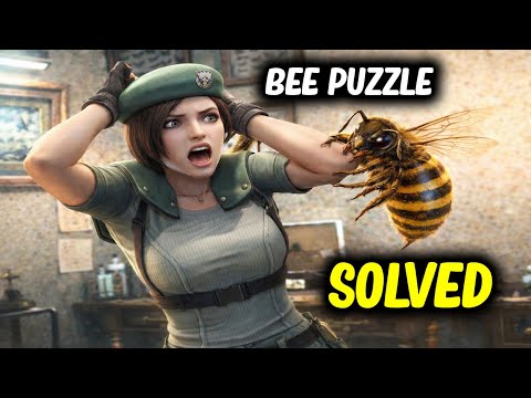 How to solve the bee puzzle in Resident Evil 1 - Fishhook Bee Lure and and Bee Specimen