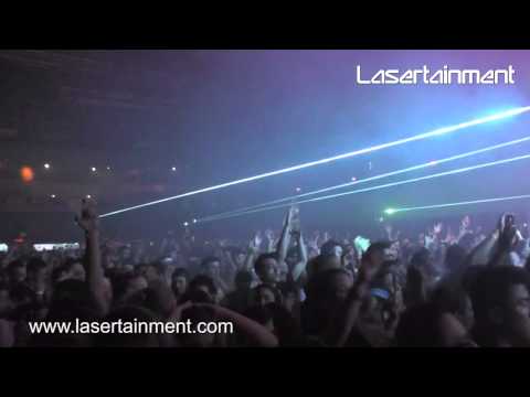 BINGO PLAYERS Live in New York 2013 - 2nd stage cut - laser show by Lasertainment