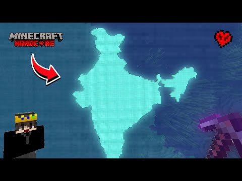 I Mine 46,000 Diamonds and Build *INDIA* on Minecraft Hardcore