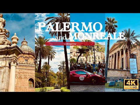 Palermo Walking Tour 4K (Autumn 2025) + Monreale | Sicily Travel Guide | Cathedral, Markets & Views