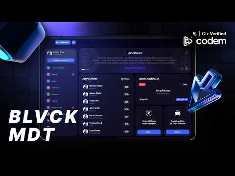BLVCK MDT - Most Detailed Fivem MDT Script (ESX - QB - QBox) - CodeM