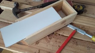 caja de madera con tapa corrediza, ideal para decoración, adornar o almacenar objetos