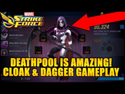 Deathpool is AMAZING - Cloak & Dagger Kits Gameplay - MARVEL Strike Force - MSF