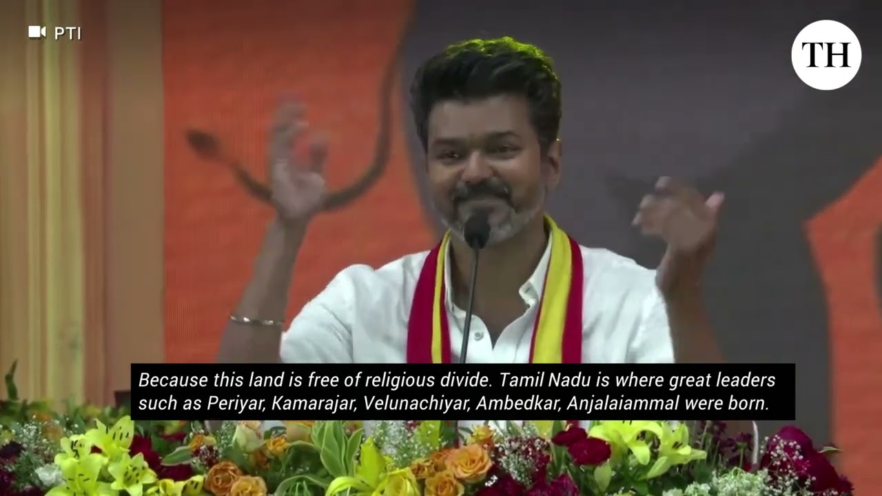Tamilaga Vettri Kazhagam conference: Vijay lambasts ‘looting in the name of Dravidian model’