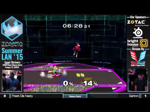 Tampa eSports Summer LAN 15 Melee - Winners Quarters - Fresh Die Nasty vs Sartron