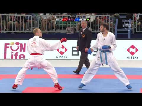 Noah Bitsch (GER) vs Bahman Ghoncheh (IRI) -75kg. Tokyo Karate 1 Premier League 2019 Bronze Medals