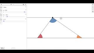 Triangle Angle Sum Theorem: Quick Desmos Animation