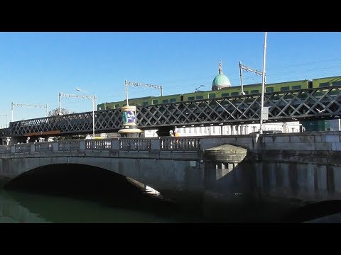 Irish Rail 8510 and 8520 Class Dart Trains - Loopline Bridge, Dublin