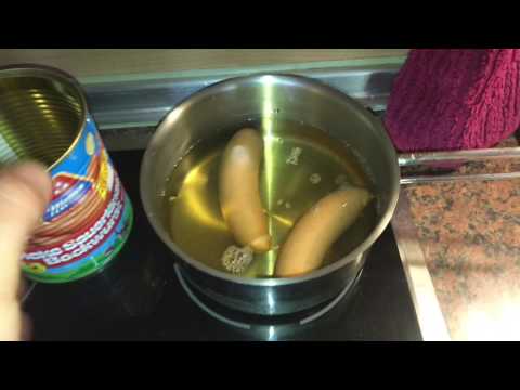 Bockwurst cooking, cooking Knobländer sausage in its own juice, heating red sausage, instructions...