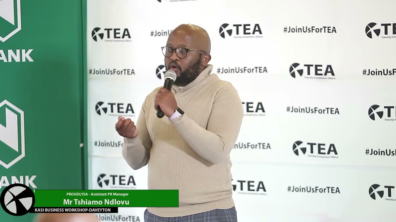 Tshiamo Ndlovu talking about Proudly SA #JoinUsForTEA - Daveyton