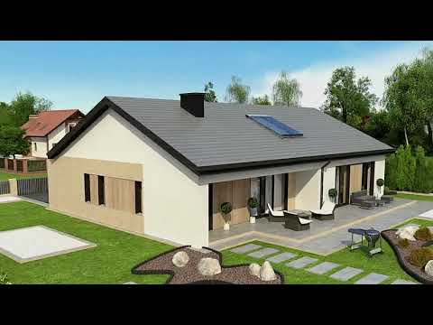 Z387 - Gotowy projekt domu parterowego we współczesnym stylu do 140 m2