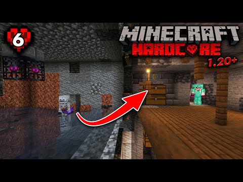 ItsmeMikeyT - I Built A Spawner EXP Farm In My Hardcore Minecraft 1.20 Survival World | Cave Base Let's Play Ep.6