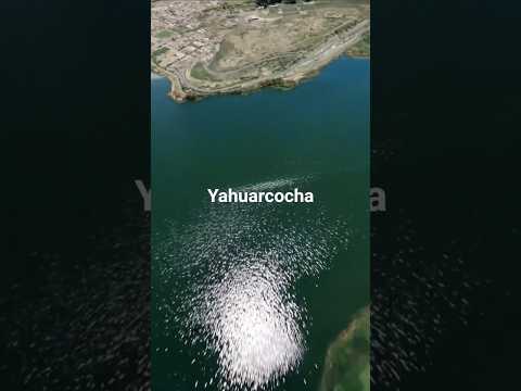 🇪🇨 Flying over Yahuarcocha Lake | Vista de Dron Increíble