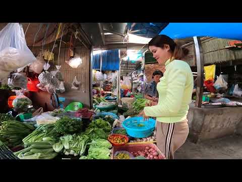 Amazingly Exploring Khmer Country Morning Market and Foods | A routine daily life at the market