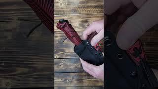 Holtzman's Gorilla Survival Mandrill Fixed Knife with Sheath, Fire Starter, G10 Scraper & Paracord