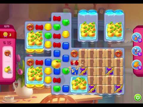 HomeScapes Level 1275 no boosters (17 moves)