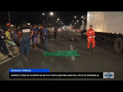 Homem é vítima de acidente na BR-316 e população reclama de falta de passarelas 01 09 2022